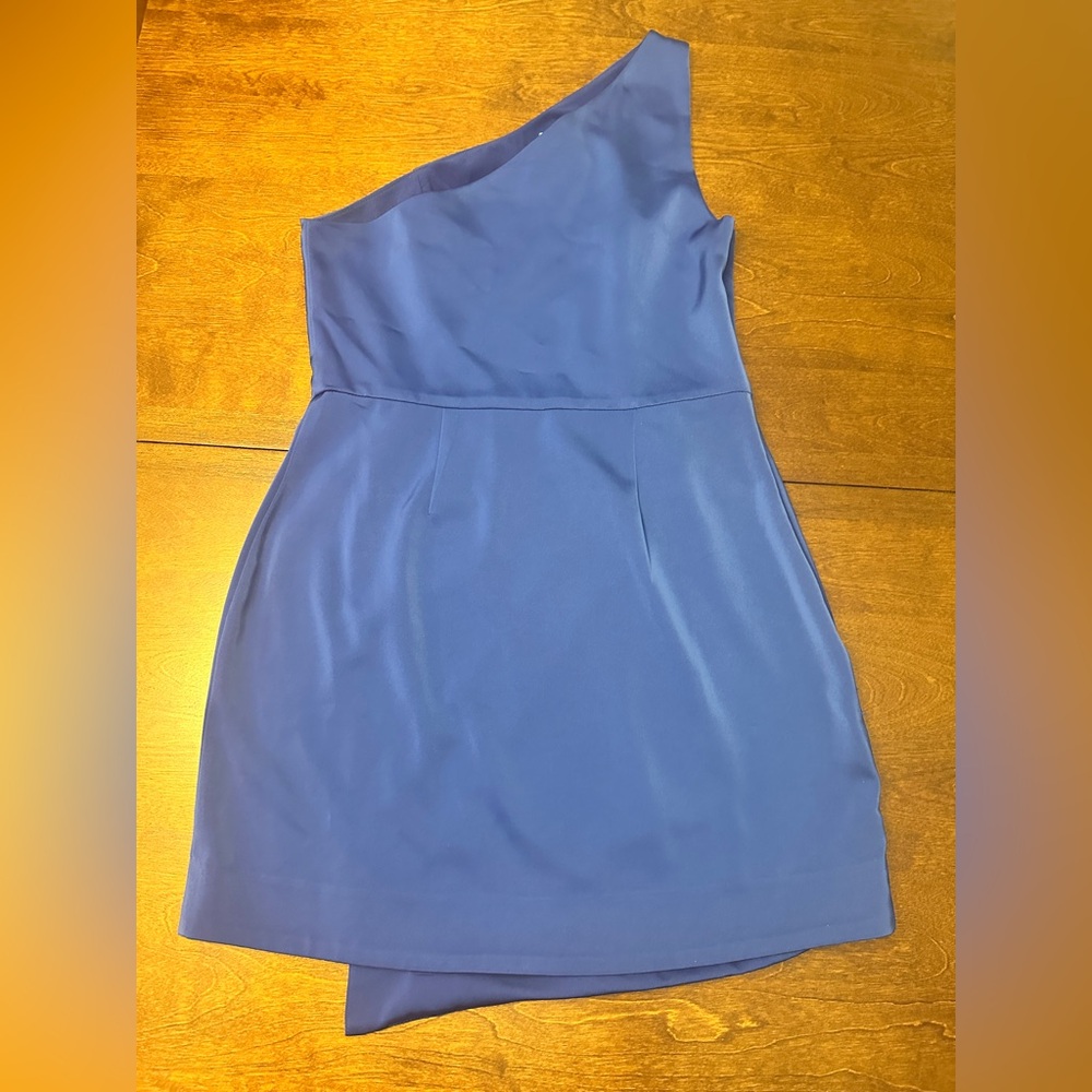 NBD One-Shoulder Dress in Blue - Picture 7 of 9